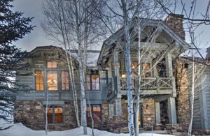A wide angle view showcasing one of many elegant Vail vacation rentals available from Berkshire Hathaway HomeServices.
