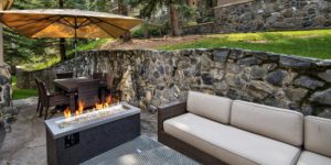 Photo of fire pit and outdoor area in a Vail vacation rental
