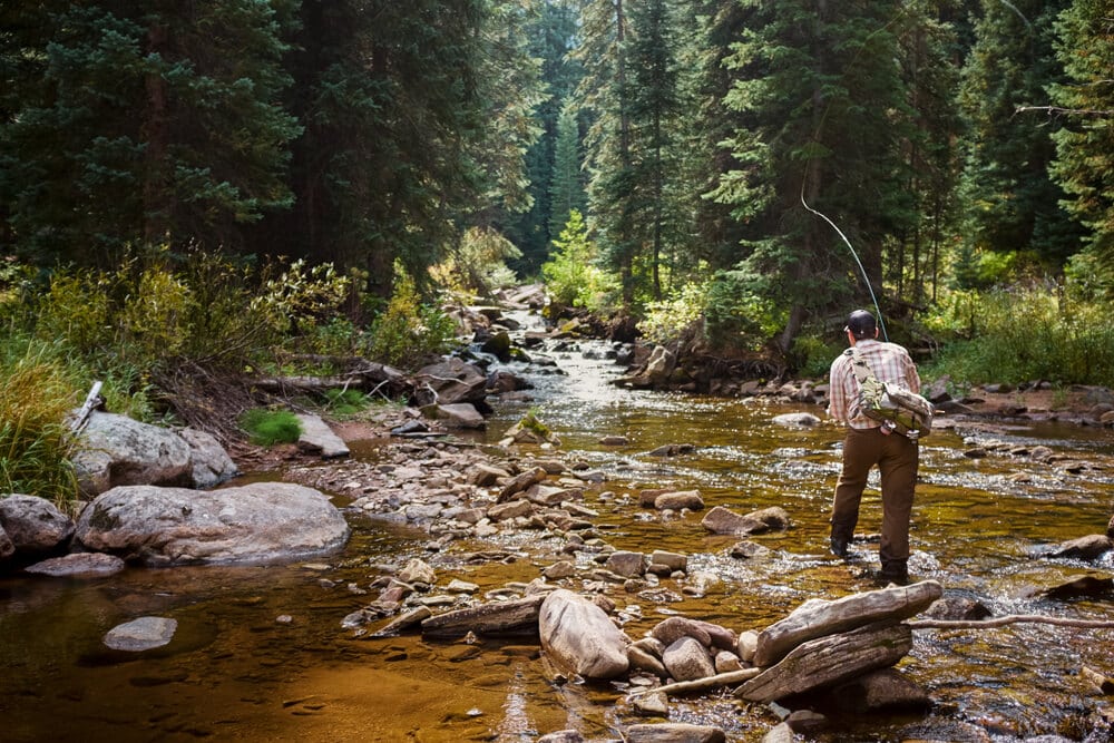 Photo of person enjoying Vail fly fishing on the river