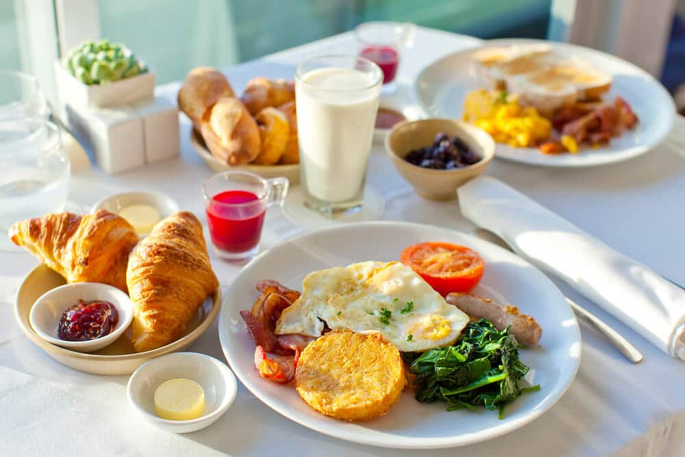 Photo of breakfast foods on table: breakfast in Vail