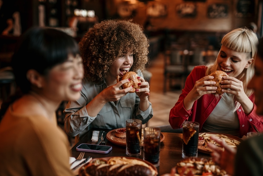 Group of friends dining out at the best restaurants in Vail