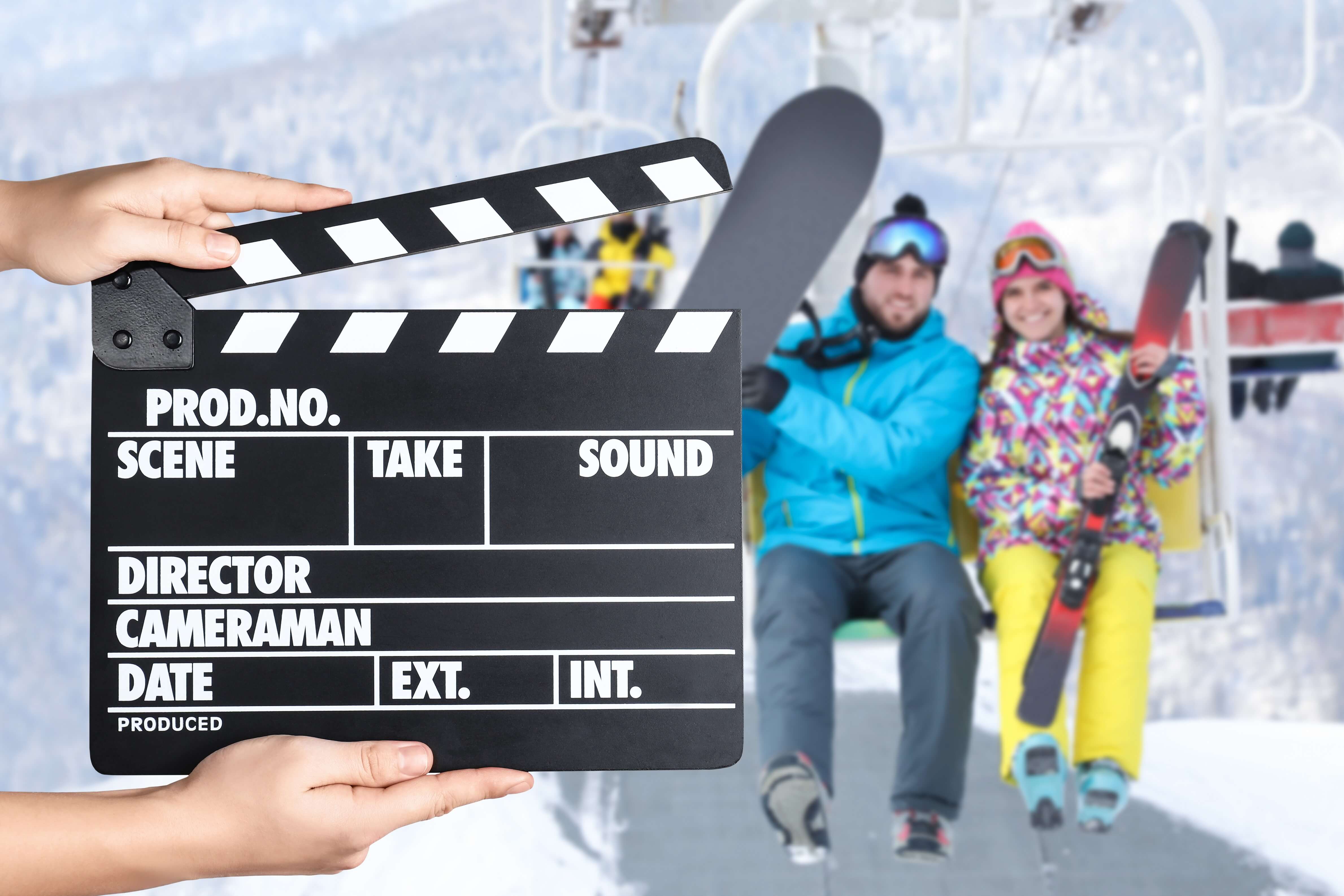 A graphic for Skiing Movies.